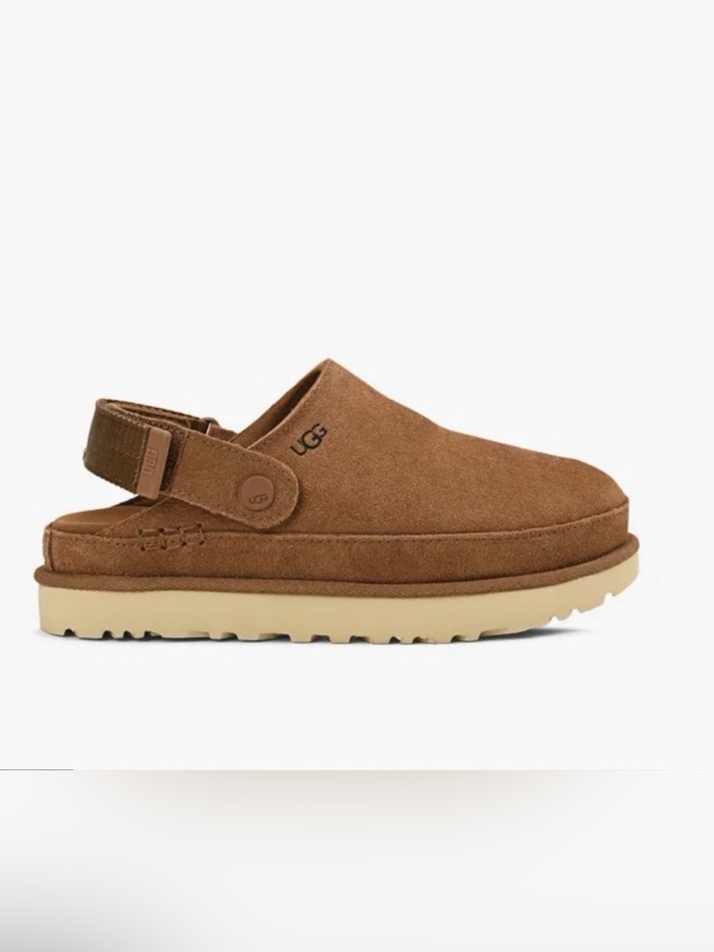 UGG Australia Goldenstar Chestnut Suede Clogs in EUC, 
Size Women’s US 9